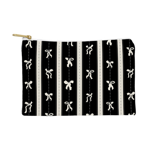 marufemia Coquette bows black and white Pouch