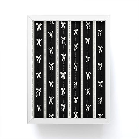marufemia Coquette bows black and white Framed Mini Art Print