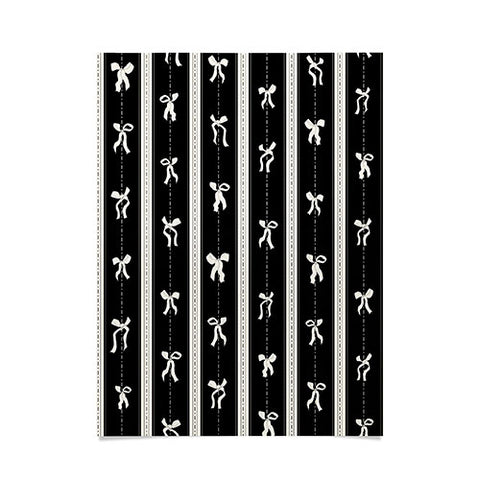 marufemia Coquette bows black and white Poster