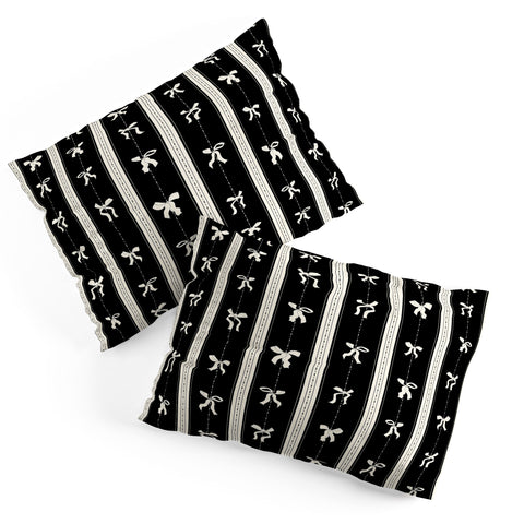 marufemia Coquette bows black and white Pillow Shams