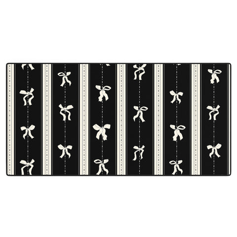 marufemia Coquette bows black and white Desk Mat