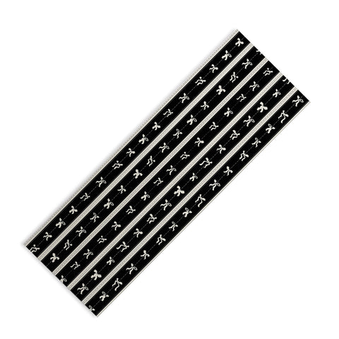 marufemia Coquette bows black and white Yoga Mat