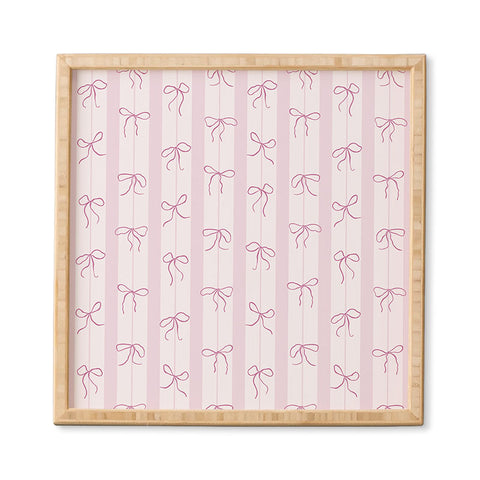 marufemia Coquette pink bows Framed Wall Art