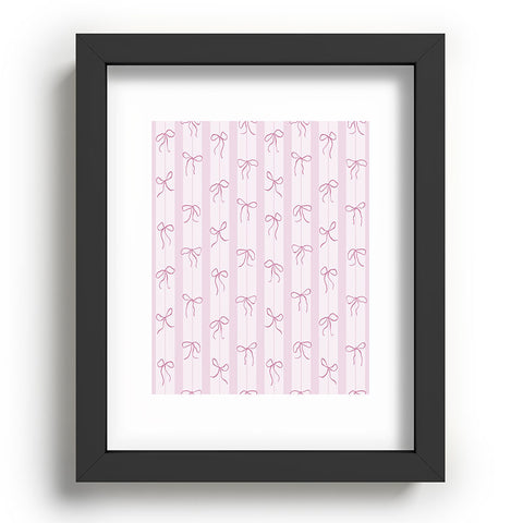 marufemia Coquette pink bows Recessed Framing Rectangle