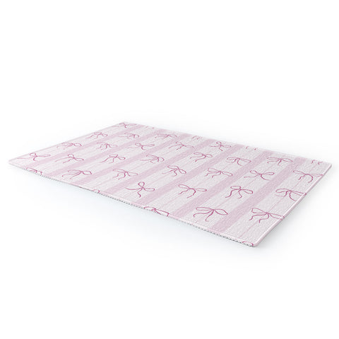 marufemia Coquette pink bows Area Rug
