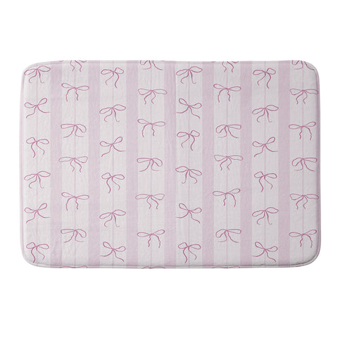 marufemia Coquette pink bows Memory Foam Bath Mat