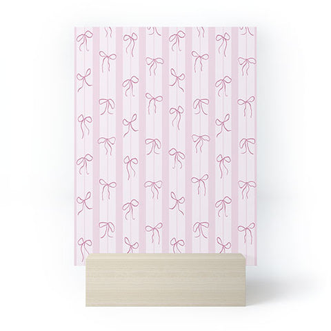 marufemia Coquette pink bows Mini Art Print