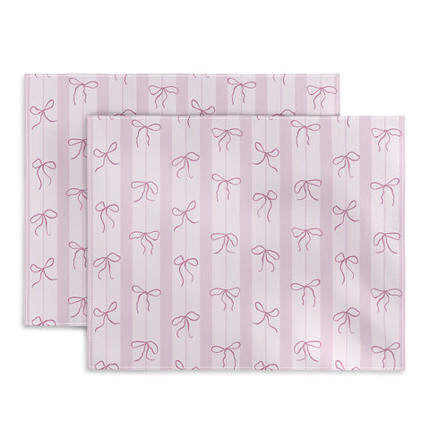 marufemia Coquette pink bows Placemat