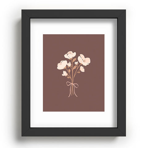 marufemia Delicate bouquet of flowers wi Recessed Framing Rectangle
