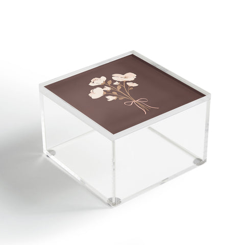 marufemia Delicate bouquet of flowers wi Acrylic Box