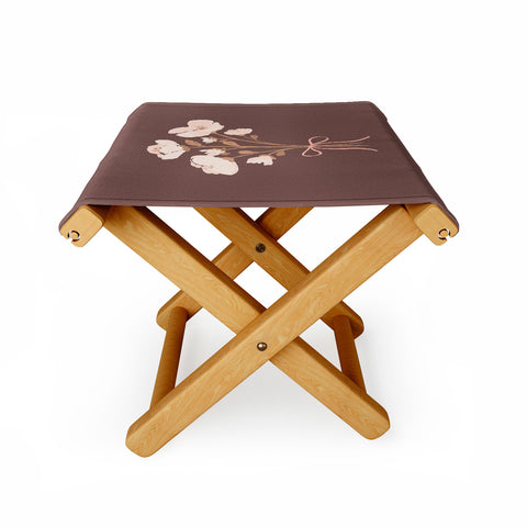 marufemia Delicate bouquet of flowers wi Folding Stool