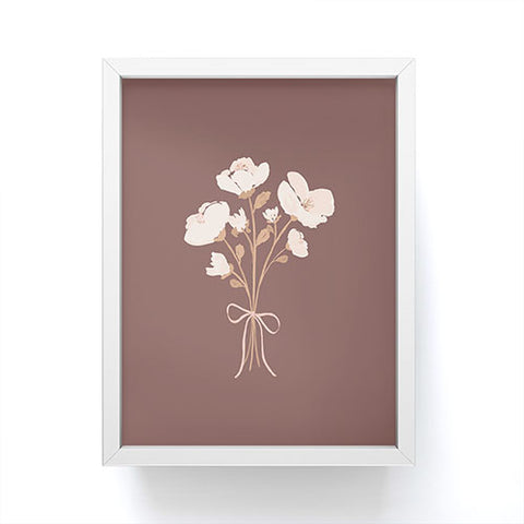 marufemia Delicate bouquet of flowers wi Framed Mini Art Print