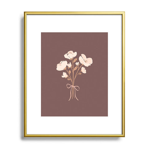 marufemia Delicate bouquet of flowers wi Metal Framed Art Print