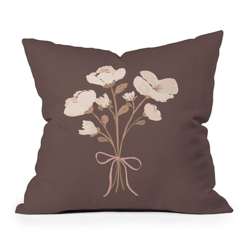 marufemia Delicate bouquet of flowers wi Outdoor Throw Pillow