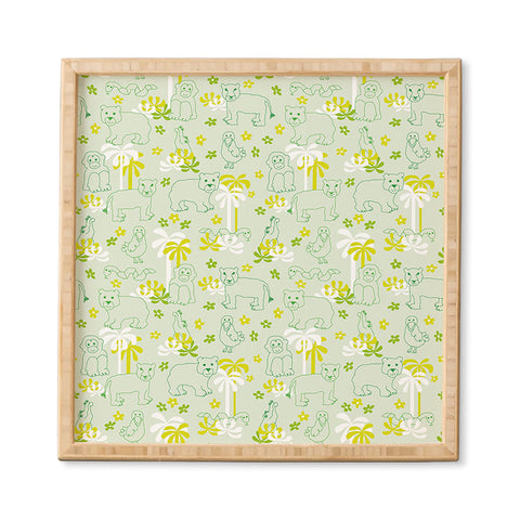 marufemia Green safari Framed Wall Art