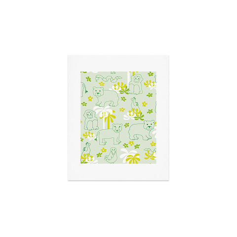 marufemia Green safari Art Print