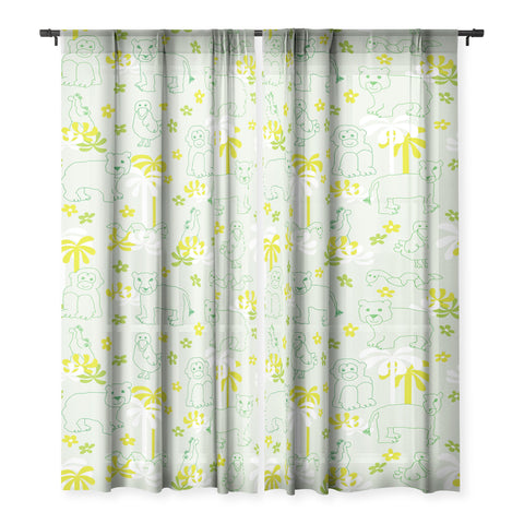 marufemia Green safari Sheer Non Repeat