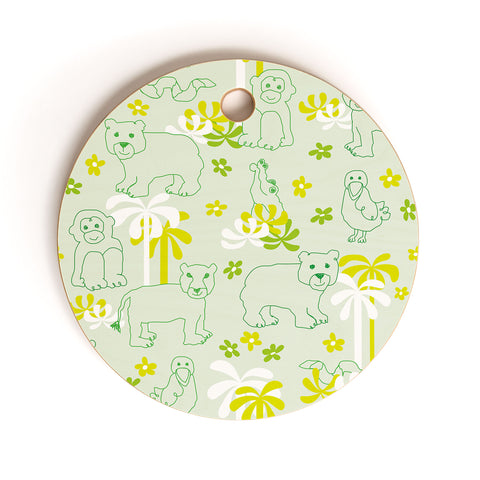 marufemia Green safari Cutting Board Round