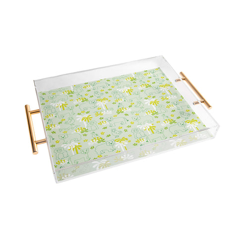 marufemia Green safari Acrylic Tray