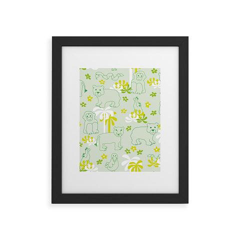 marufemia Green safari Framed Art Print