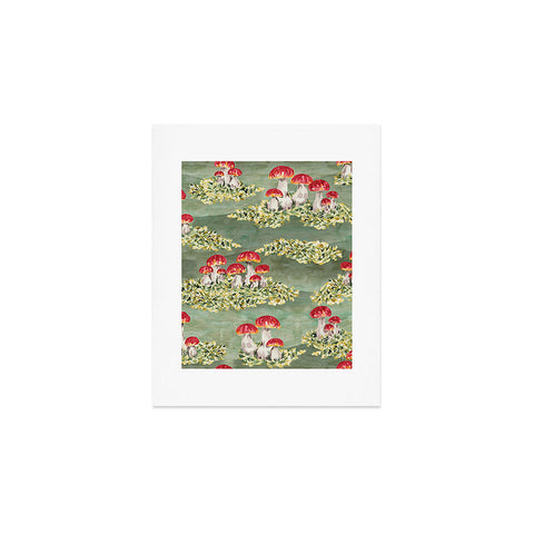 marufemia Mosses and mushroom Mosaic Art Print