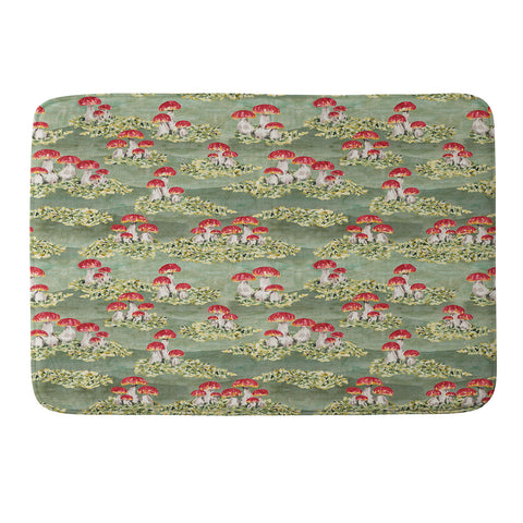 marufemia Mosses and mushroom Mosaic Memory Foam Bath Mat