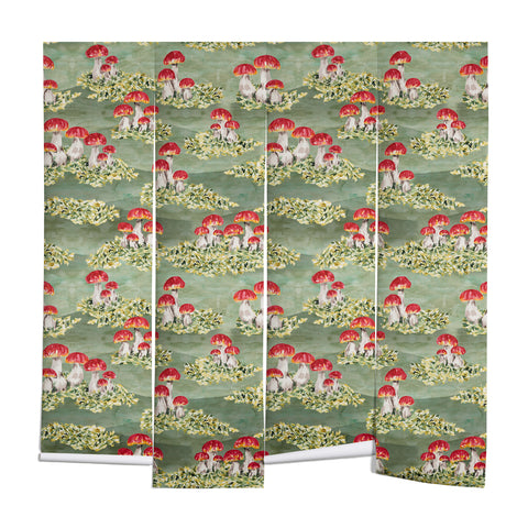 marufemia Mosses and mushroom Mosaic Wall Mural