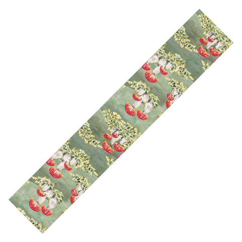 marufemia Mosses and mushroom Mosaic Table Runner