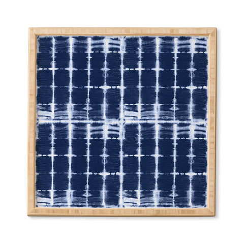 marufemia Shibori itajime indigo Framed Wall Art
