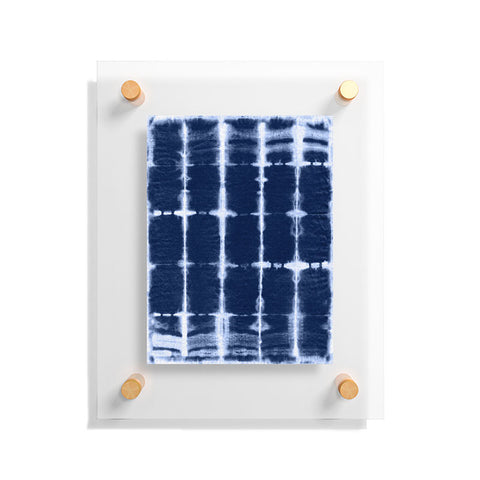 marufemia Shibori itajime indigo Floating Acrylic Print