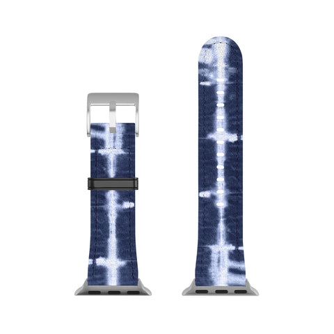 marufemia Shibori itajime indigo Apple Watch Band