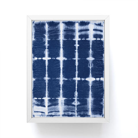 marufemia Shibori itajime indigo Framed Mini Art Print