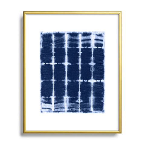 marufemia Shibori itajime indigo Metal Framed Art Print