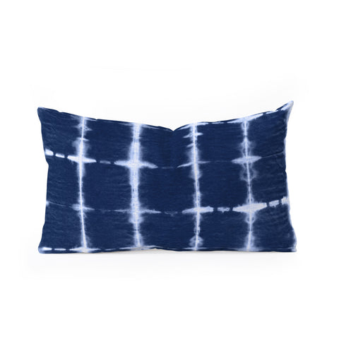 marufemia Shibori itajime indigo Oblong Throw Pillow