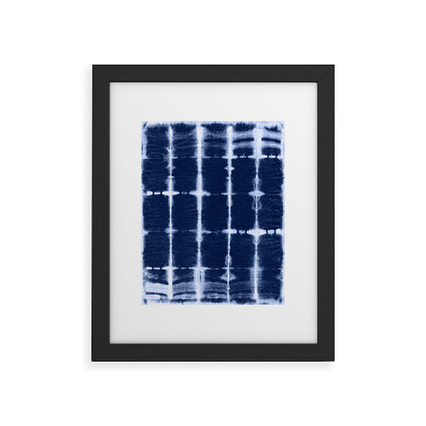 marufemia Shibori itajime indigo Framed Art Print