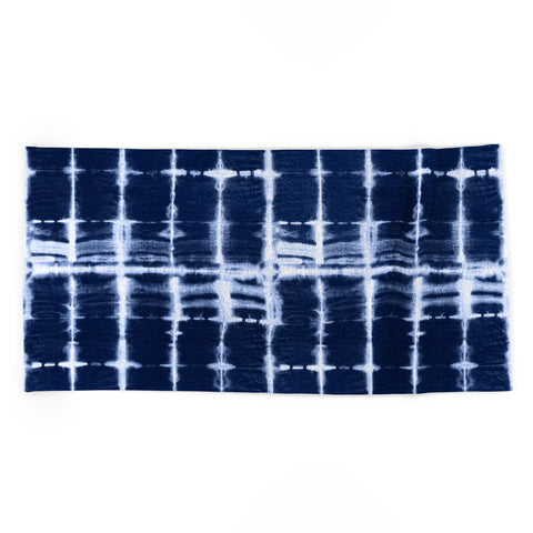 marufemia Shibori itajime indigo Beach Towel