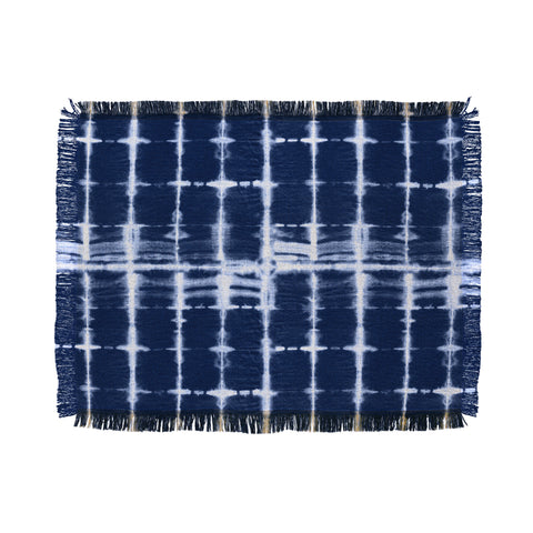 marufemia Shibori itajime indigo Throw Blanket