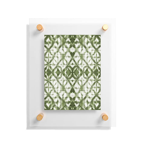 marufemia Shibori olive diamond tie dye Floating Acrylic Print