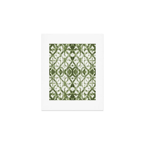 marufemia Shibori olive diamond tie dye Art Print