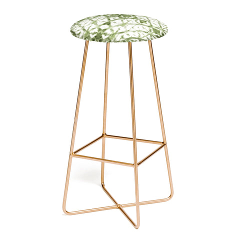 marufemia Shibori olive diamond tie dye Bar Stool
