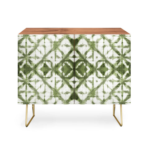 marufemia Shibori olive diamond tie dye Credenza