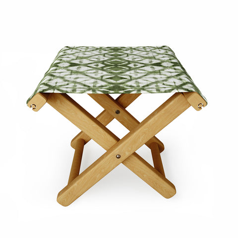 marufemia Shibori olive diamond tie dye Folding Stool