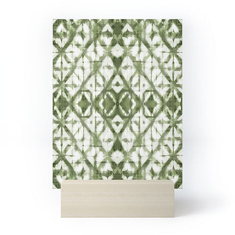 marufemia Shibori olive diamond tie dye Mini Art Print