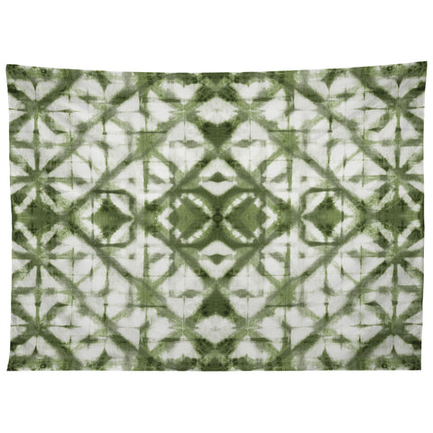 marufemia Shibori olive diamond tie dye Tapestry