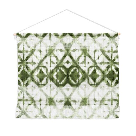 marufemia Shibori olive diamond tie dye Wall Hanging Landscape