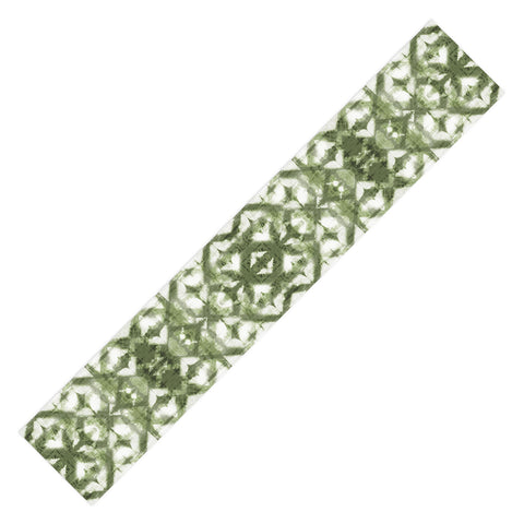 marufemia Shibori olive diamond tie dye Table Runner