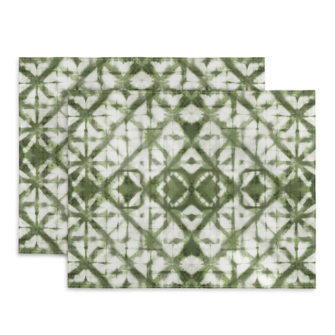 marufemia Shibori olive diamond tie dye Placemat