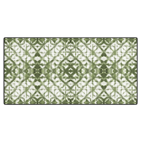 marufemia Shibori olive diamond tie dye Desk Mat