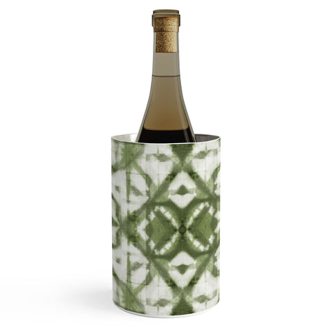 marufemia Shibori olive diamond tie dye Wine Chiller