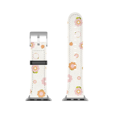 marufemia Sweet peach pink and orange Apple Watch Band